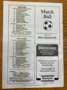 An International Match Played at Sincil Bank 1979-80